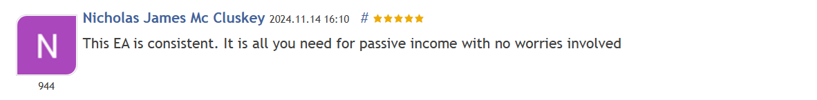 Customer review 15 for Boring Pips MT5