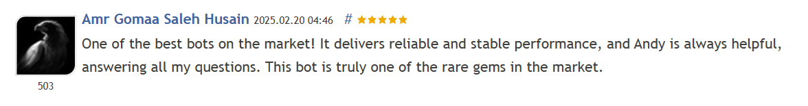 Customer review 5 for Boring Pips MT5