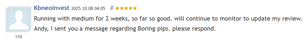 Customer review 1 for Dynamic Pips MT5